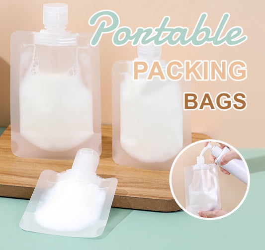 Transparent Travel Portable Fluid Makeup Packing Bag Sub-packing Storage Bag Shampoo Makeup Fluid Cosmetic Refillable Pouches