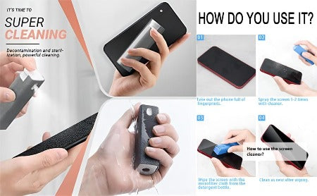 Pocket-sized screen cleaner