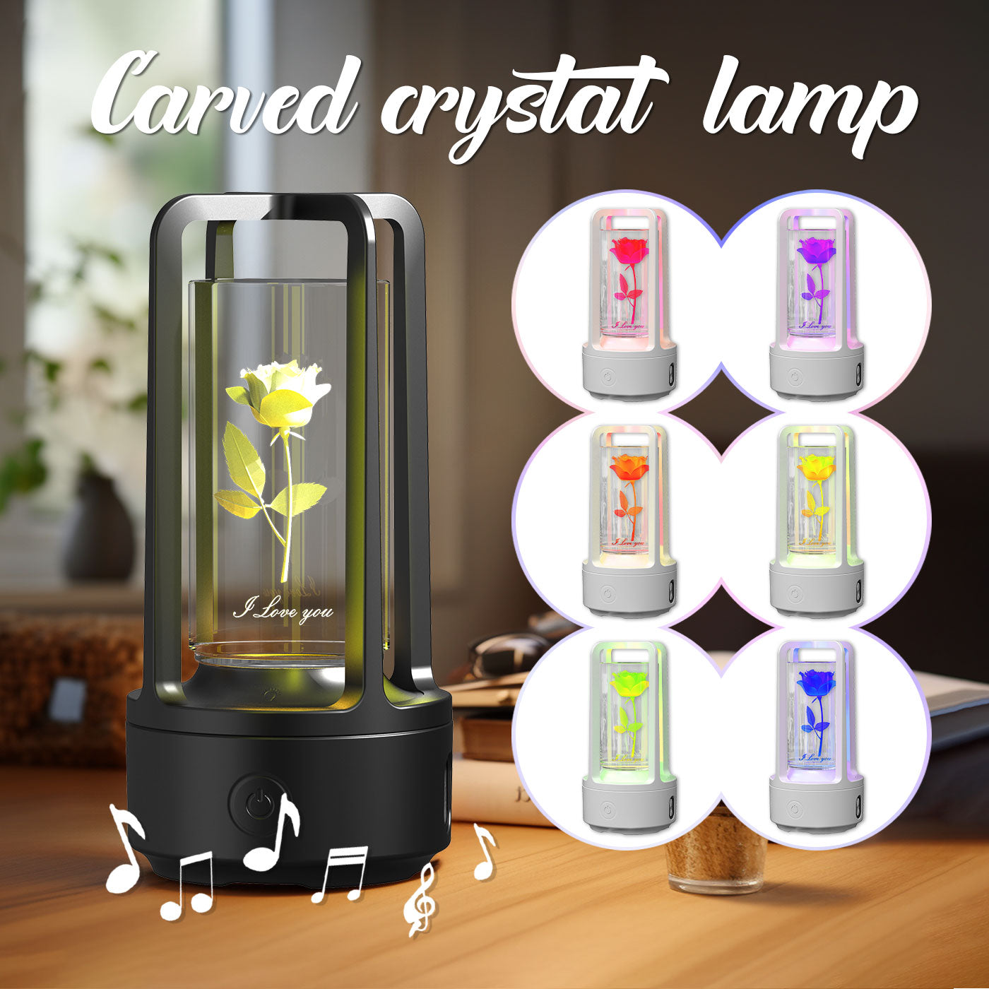 2-in-1-Touch-Nachtlampe und Bluetooth-Lautsprecher: Kreative Audio-Geschenkidee aus Acrylkristall